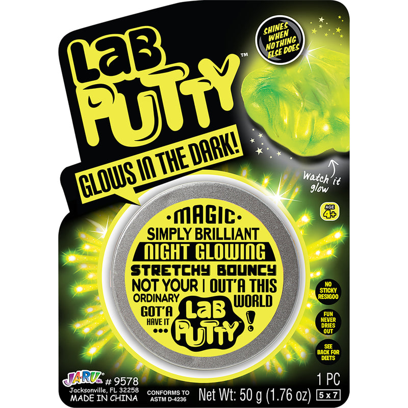 Ja-Ru 9755752 Lab Putty Glow in the Dark Sculpting Toy Glass