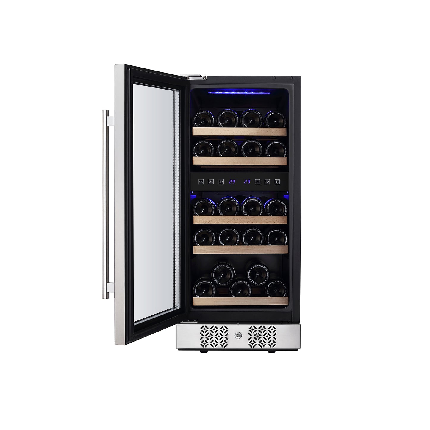 Empava WC02D 15 Inch Dual Zone Wine Cooler Wine Fridge