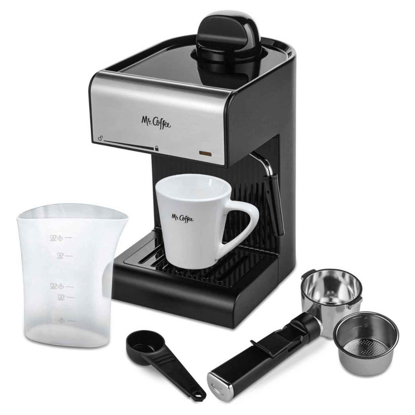 Mr. Coffee Café Steam Espresso and Cappuccino Machine with Milk Frothi
